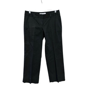 Trina Turk Black Dress Pants Size 2 Women's Wide Leg Slacks Pockets Zip Cotton